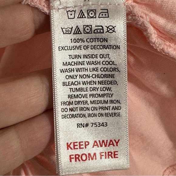 Cynthia Rowley pink ruffle-hem sequined unicorn top, sz XS/4, cotton - Picture 5 of 7